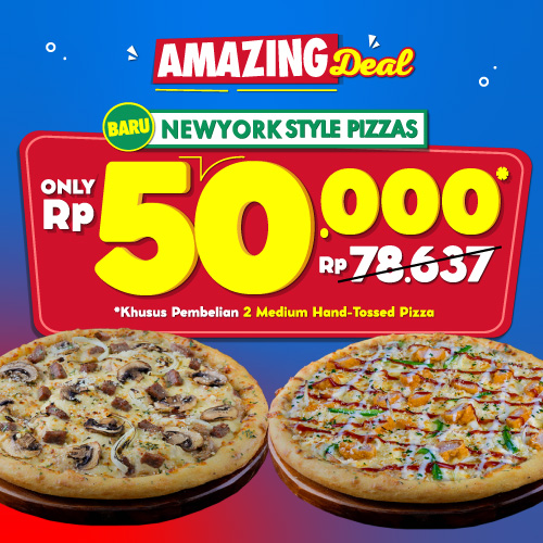 2 Newyork Style Pizza 50K / Pizza