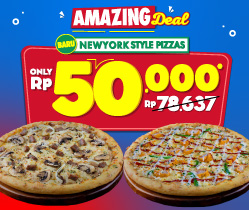 2 Newyork Style Pizza 50K / Pizza