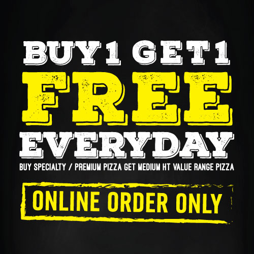 Buy 1 Get 1 Free Pizza (Online)