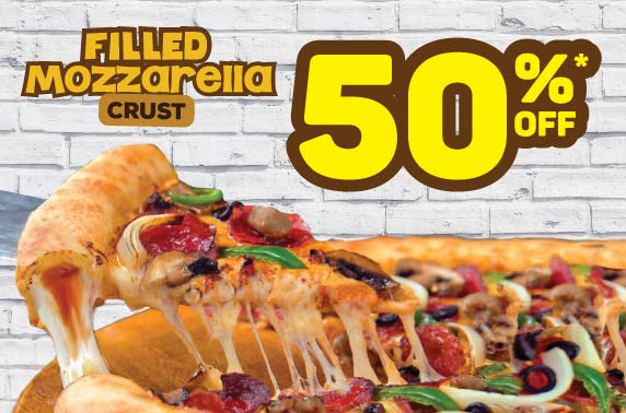 50% OFF SECOND PIZZA