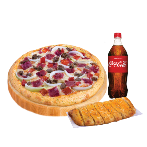 Pizza + Breadsticks + Drink 85K