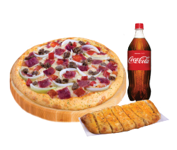 Pizza + Breadsticks + Drink 85K