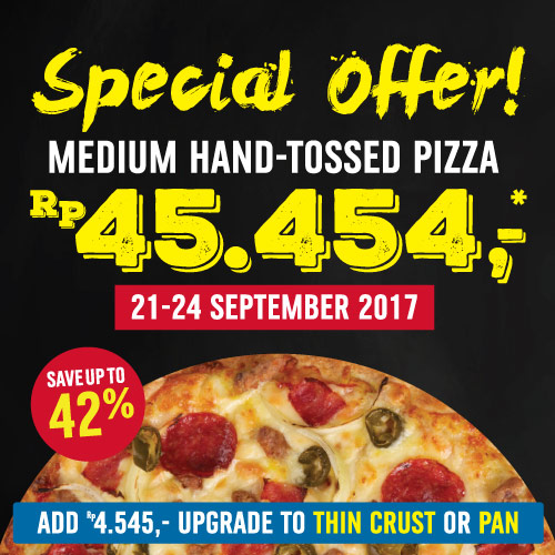 SEMUA MEDIUM PIZZA HANYA 45K