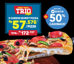 PAKET PIZZA TRIO - CHEESE BURST PIZZA