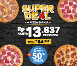 4 Personal Pizza Hanya 54K