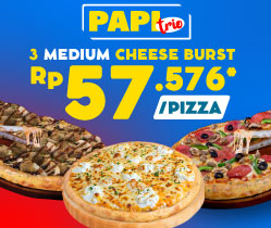 Paket Pizza Trio - Cheese Burst Pizza